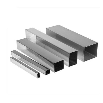 Tubos quadrados de aço inoxidável sem costura 304 201 316 8K BA 2B 6mm-2500mm